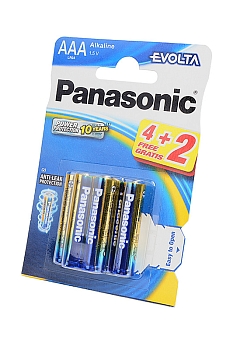 Батарейка (элемент питания) Panasonic Evolta LR03EGE/6BP 4+2F LR03 BL6, 1 штука