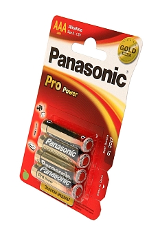 Батарейка (элемент питания) Panasonic Pro Power LR03PPG/4BP LR03 BL4, 1 штука