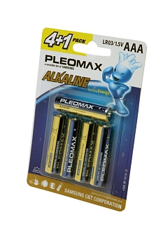 Батарейка (элемент питания) PleoMax LR03 BL5, 1 штука