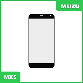 Стекло + OCA пленка для переклейки Meizu MX5, черный