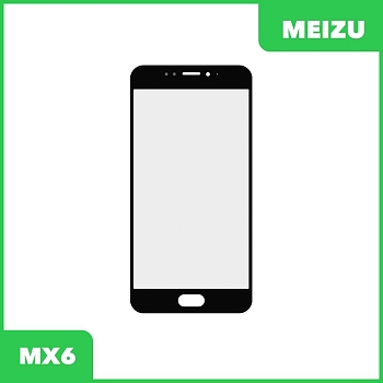 Стекло + OCA пленка для переклейки Meizu MX6, черный