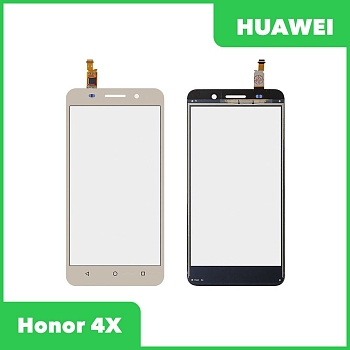 Сенсорное стекло (тачскрин) для Huawei Honor 4X (CHE2-L11), золотой