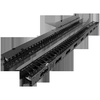 Вертикальные органайзеры с пластиковыми пальцами, глубина 175 мм, 47U, для шкафов Business шириной 800 мм, 2 шт., черные TWT-CBB-DVO-47U/L