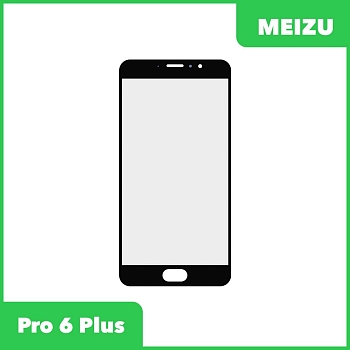Стекло + OCA пленка для переклейки Meizu Pro 6 Plus, черный