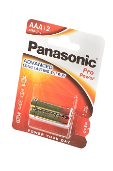 Батарейка (элемент питания) Panasonic Pro Power LR03PPG/2BP LR03 BL2, 1 штука