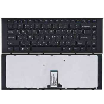 Клавиатура для ноутбука Sony Vaio VPC-EG, VPC-EK, черная, с рамкой