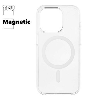 Защитная крышка для iPhone 14 Pro "Clear Case" MagSafe TPU (прозрачная)