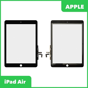 Тачскрин (сенсорное стекло) для планшета Apple iPad Air (A1474, A1475, A1476), черный, класс ААА, 9.7