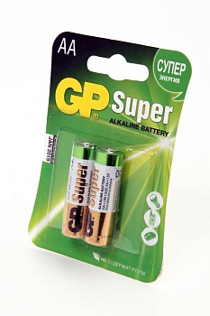 Батарейка (элемент питания) GP Super GP15A-UE2 LR6 BL2, 1 штука